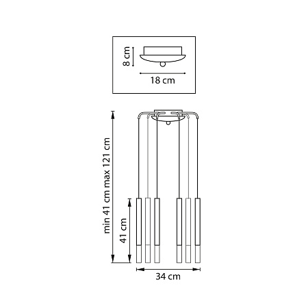 Светильник подвесной светодиодный Lightstar Tubo L8T747137