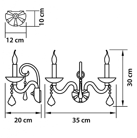 Бра Osgona Crista 722624