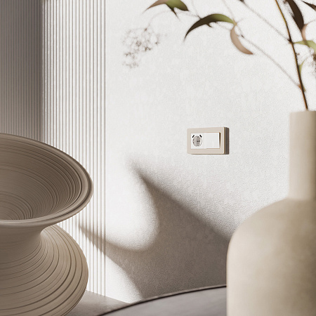 Рамка на 2 поста Werkel Split айвори/белый, soft-touch W0023066 a067254