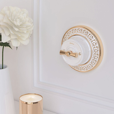 Ручка выключателя 2 шт. золотая Ретро Werkel Ретро W6442138 4690389166259 a050775 Ручка выключателя 2 шт. золотая Ретро Werkel Ретро W6442138 4690389166259 a050775