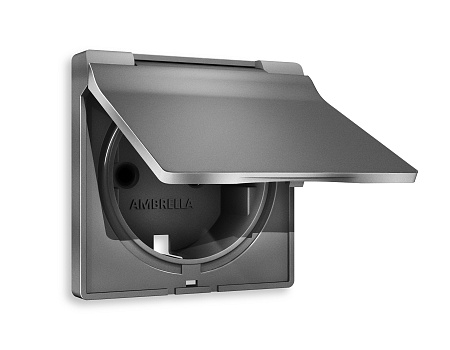 Лицевая панель для электрической розетки с заземлением со шторками и крышкой IP44 QUANT Ambrella Volt ALFA AP6580 Лицевая панель для электрической розетки с заземлением со шторками и крышкой IP44 QUANT Ambrella Volt ALFA AP6580