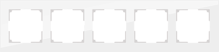 Рамка на 5 постов белая, стекло Werkel Favorit W0051101 4690389160080 a051195 Рамка на 5 постов белая, стекло Werkel Favorit W0051101 4690389160080 a051195