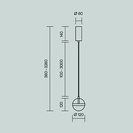 Светильник подвесной светодиодный Maytoni Area MOD295PL-L20BS3K