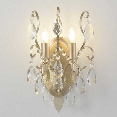 Светильник настенный Crystal Lux ESMIRALDA AP2 GOLD