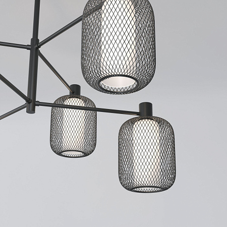 Люстра на штанге Eurosvet Voile 30191/6 черный a069160 Люстра на штанге Eurosvet Voile 30191/6 черный a069160