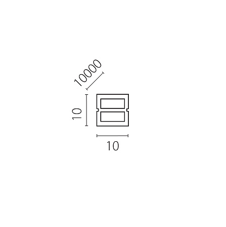 Профиль квадратный силиконовый 10х10 мм (тип А) Lightstar Profiled 441010