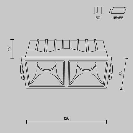 Светильник встраиваемый Maytoni Alfa LED DL043-02-10W4K-D-SQ-W