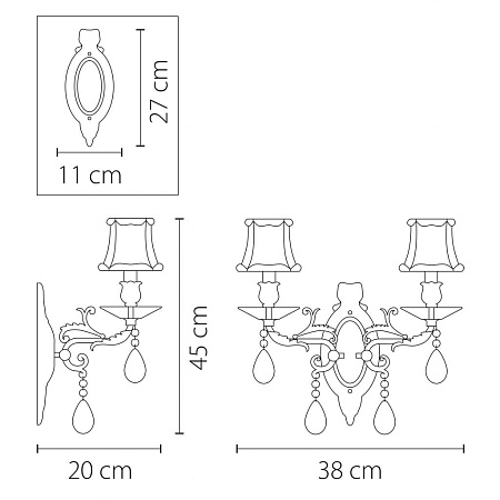 Бра Osgona Fiocco 701621