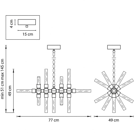 Подвесная люстра Lightstar Condetta 740114 Подвесная люстра Lightstar Condetta 740114