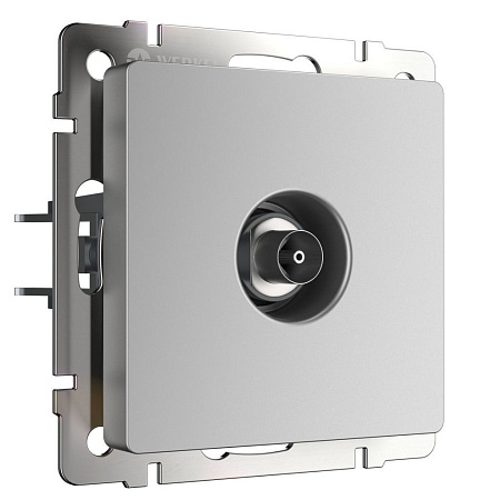 ТВ-розетка оконечная серебряная Werkel W1183006 4690389156533 a051496