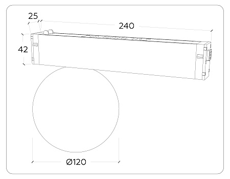 Трековый магнитный диммируемый светодиодный светильник Ambrella light Magnetic 220V GL1371 Трековый магнитный диммируемый светодиодный светильник Ambrella light Magnetic 220V GL1371