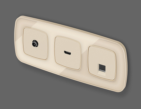 Лицевая панель для HDMI розетки QUANT Ambrella Volt OMEGA OP3340