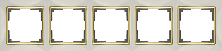 Рамка на 5 постов слоновая кость/золото Werkel Snabb W0051932 4690389161025 a051655 Рамка на 5 постов слоновая кость/золото Werkel Snabb W0051932 4690389161025 a051655