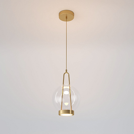Светильник подвесной светодиодный Eurosvet Frasco 50267/1 LED латунь a069344 Светильник подвесной светодиодный Eurosvet Frasco 50267/1 LED латунь a069344