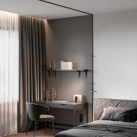 Шинопровод накладной Round (2м) Elektrostandard Mini Magnetic 85165/00 черный a067258