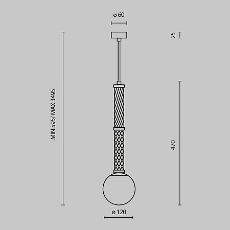 Светильник подвесной Maytoni Teatro MOD287PL-01BS1