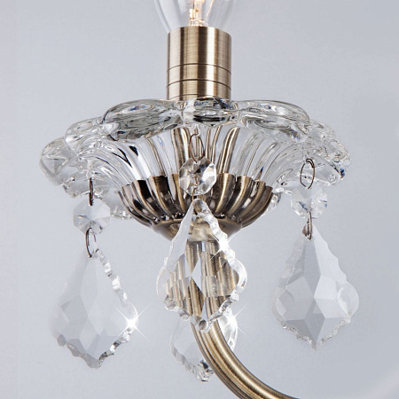 Бра Eurosvet Elisha 3281/2 античная бронза/прозрачный хрусталь Strotskis 00000065239