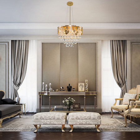 Хрустальная люстра Eurosvet Lianna 10123/8 золото a054123