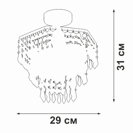 Люстра хрустальная Vitaluce V5883-1/1PL Люстра хрустальная Vitaluce V5883-1/1PL