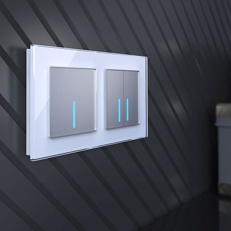 Сенсорный выключатель одноклавишный с подсветкой 1000 Вт Werkel W4510006 a057680 Сенсорный выключатель одноклавишный с подсветкой 1000 Вт Werkel W4510006 a057680