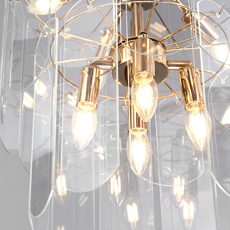 Люстра подвесная Eurosvet Claire 60170/8 золото a069011 Люстра подвесная Eurosvet Claire 60170/8 золото a069011