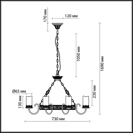 Подвесная люстра Odeon Light Mela 2690/8 Подвесная люстра Odeon Light Mela 2690/8