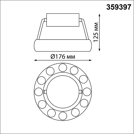 Светильник потолочный светодиодный Novotech TURN 359397 Светильник потолочный светодиодный Novotech TURN 359397