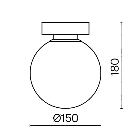 Светильник настенно-потолочный Maytoni Basic form MOD321WL-01B