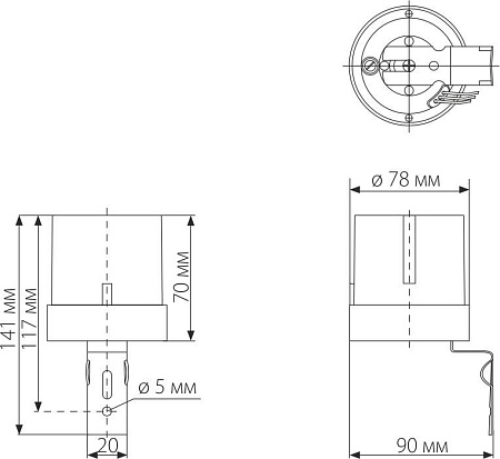 Датчик освещенности 5500W Elektrostandard SNS-L-07 белый a030063