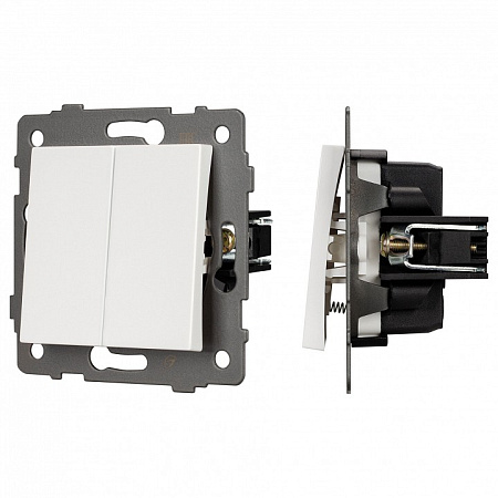 Выключатель самовозвратный двухклавишный без рамки Arlight SWT 049883