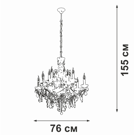 Люстра хрустальная Vitaluce V5814-7/12 Люстра хрустальная Vitaluce V5814-7/12