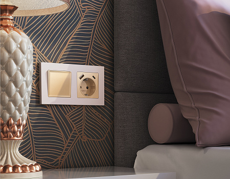 Лицевая панель для 1-клавишных выключателей QUANT Ambrella Volt ALFA AP6010 Лицевая панель для 1-клавишных выключателей QUANT Ambrella Volt ALFA AP6010