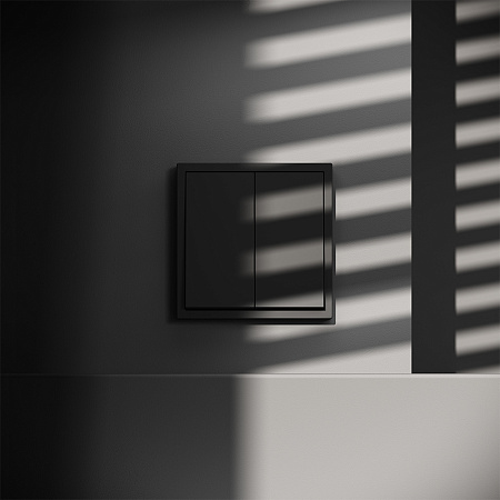 Выключатель встраиваемый VOLTUM S70 двухклавишный (черный матовый) VLS020108 Выключатель встраиваемый VOLTUM S70 двухклавишный (черный матовый) VLS020108