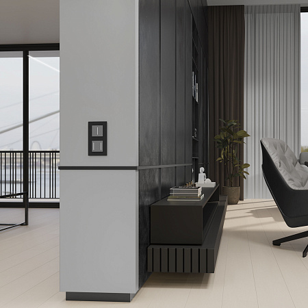 Умный сенсорный выключатель одноклавишный Werkel серебро W4513006