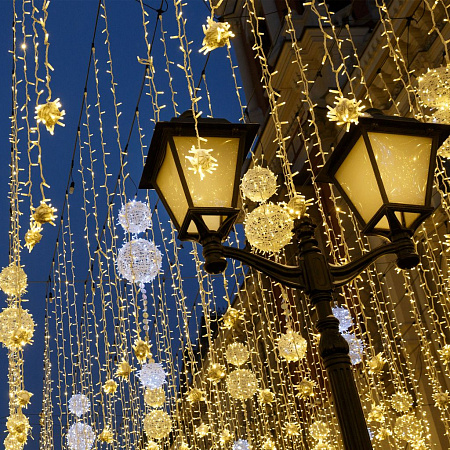 Гирлянда Eurosvet 400-101 400-101 теплый белый с эффектом мерцания 10м IP65 a044073