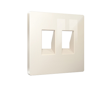 Лицевая панель ALFA для компьютерной/телефонной двойной розетки Ambrella Volt ALFA AP3121 Лицевая панель ALFA для компьютерной/телефонной двойной розетки Ambrella Volt ALFA AP3121