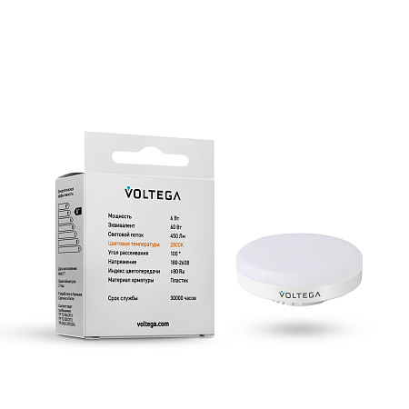 Светодиодная лампа Voltega GX53 6W 2800K 7770