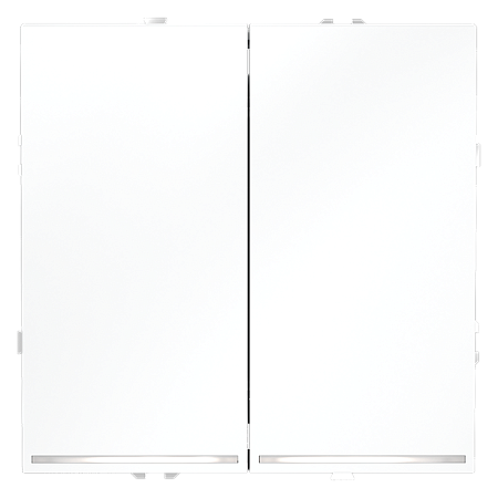 Проходной переключатель встраиваемый VOLTUM S70 двухклавишный с подсветкой (белый матовый) VLS020402 Проходной переключатель встраиваемый VOLTUM S70 двухклавишный с подсветкой (белый матовый) VLS020402