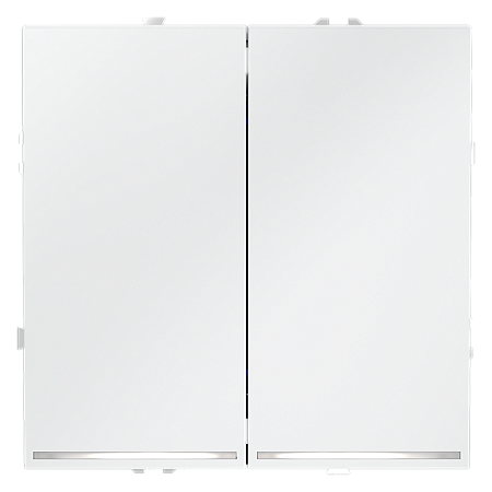 Выключатель встраиваемый VOLTUM S70 двухклавишный с подсветкой (белый матовый) VLS020202 Выключатель встраиваемый VOLTUM S70 двухклавишный с подсветкой (белый матовый) VLS020202