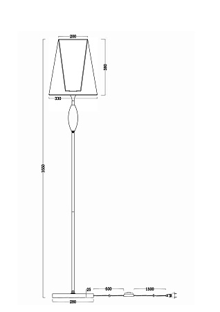 Торшер Freya Sofi FR2022FL-01CH