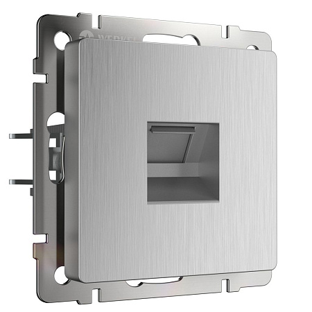 Розетка Ethernet RJ-45 cеребряная рифленая Werkel W1181009 4690389159886 a051360