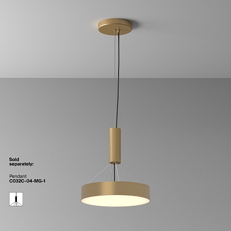 Светильник потолочный светодиодный Maytoni Zon C032CL-36W3K-RD-MG Светильник потолочный светодиодный Maytoni Zon C032CL-36W3K-RD-MG