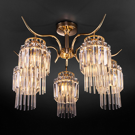 Люстра потолочная хрустальная  Eurosvet Sevilia 10119/5 золото (a052246)