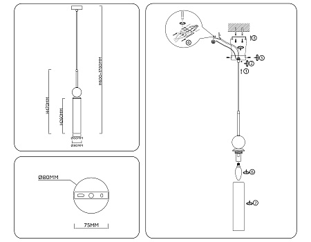 Светильник подвесной Ambrella light High light LH53256 Светильник подвесной Ambrella light High light LH53256
