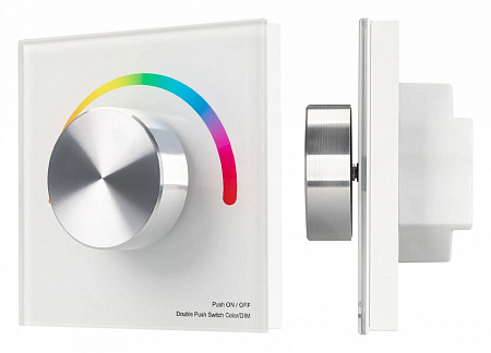 Панель-регулятора цвета RGB роторный встраиваемый Arlight SMART 033756 Панель-регулятора цвета RGB роторный встраиваемый Arlight SMART 033756