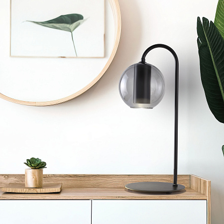 Настольная лампа светодидная Eurosvet Cobble 80508/1 дымчатый Настольная лампа светодидная Eurosvet Cobble 80508/1 дымчатый