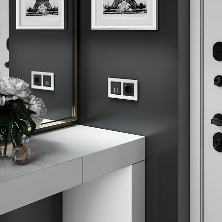 Сенсорный выключатель двухклавишный с подсветкой 1000 Вт Werkel W4520008 a057679 Сенсорный выключатель двухклавишный с подсветкой 1000 Вт Werkel W4520008 a057679