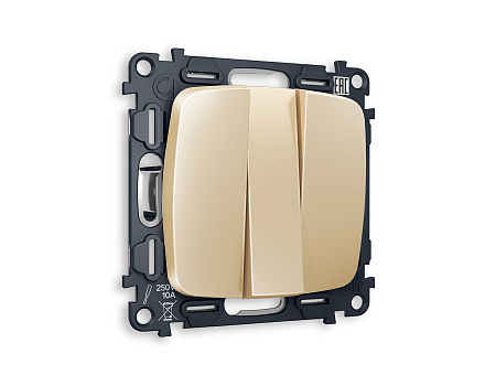 Комплект механизма 3-клавишного выключателя Ambrella Volt OMEGA MO605010 Комплект механизма 3-клавишного выключателя Ambrella Volt OMEGA MO605010