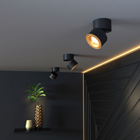 Cпот Elektrostandard DLR031 15W 4200K 3100 черный матовый/золото a050528 Cпот Elektrostandard DLR031 15W 4200K 3100 черный матовый/золото a050528