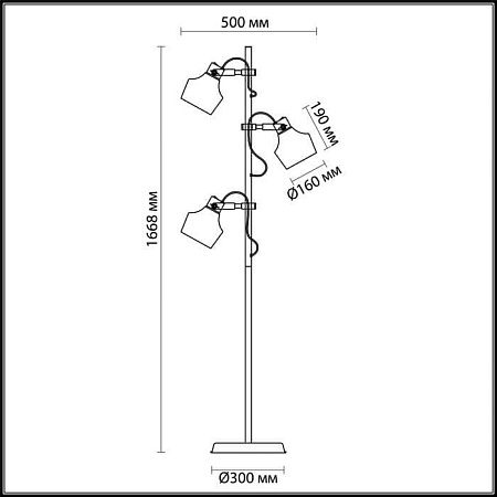 Торшер Odeon Light Osta 4084/3F
